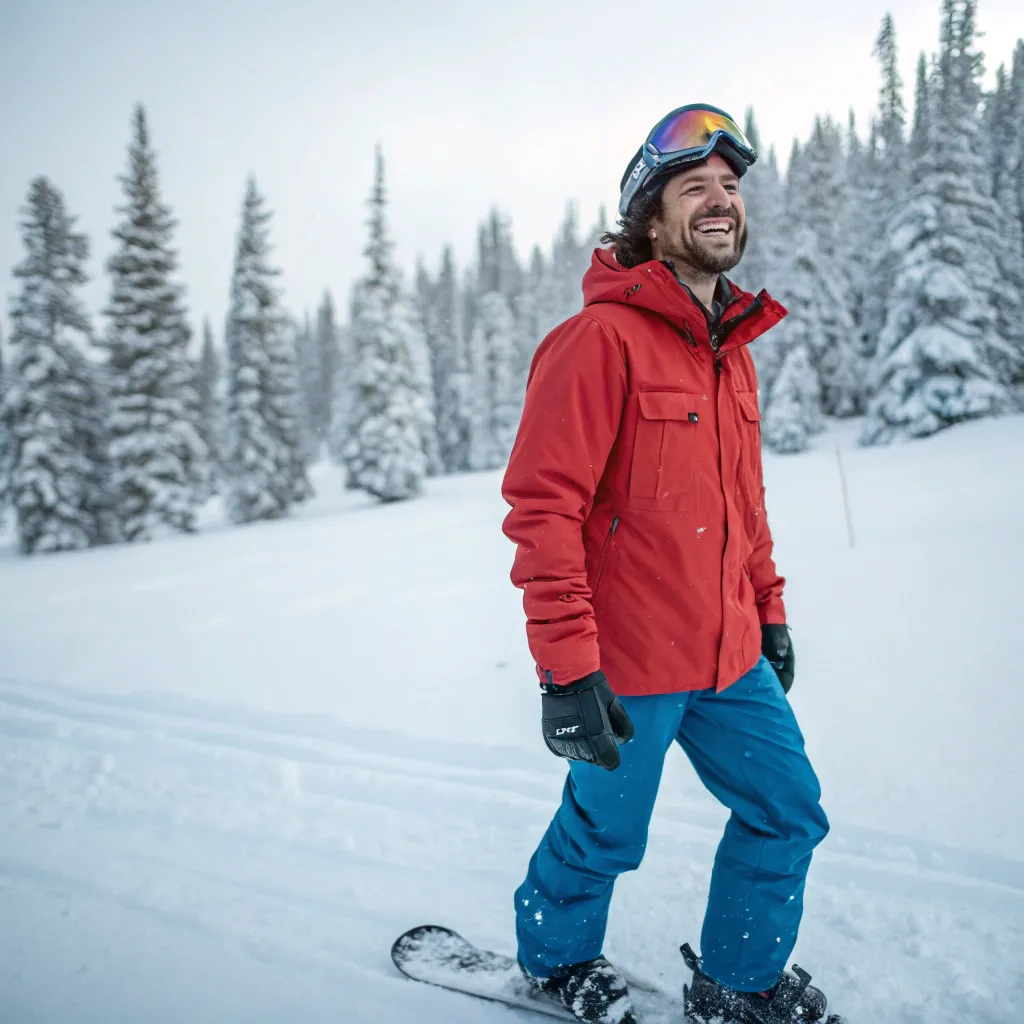 Lucas Rodrigues smiling in a snowfield with ski gear